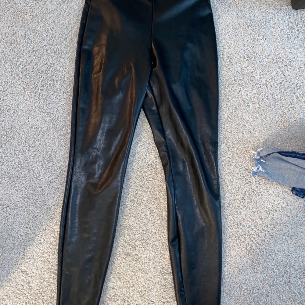 Black leather leggings - Express